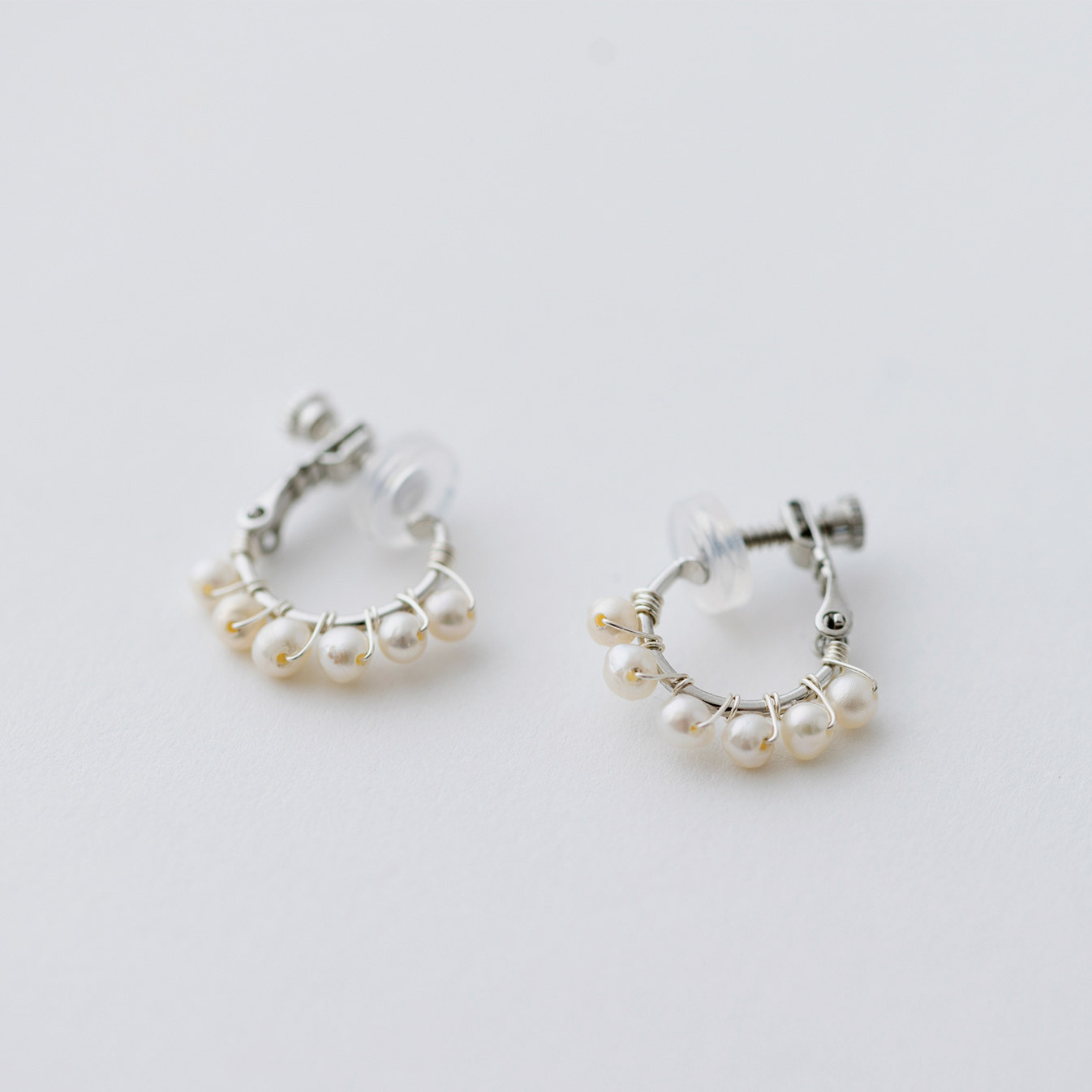 utilité×tane 淡水パール フープイヤリング
