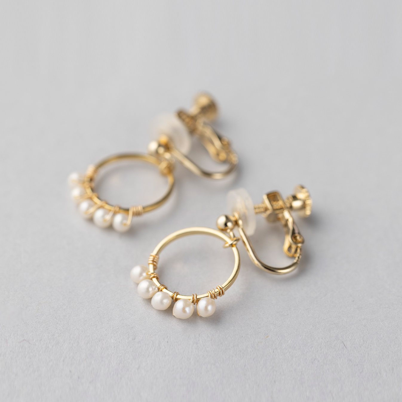 淡水パール パールリングイヤリング