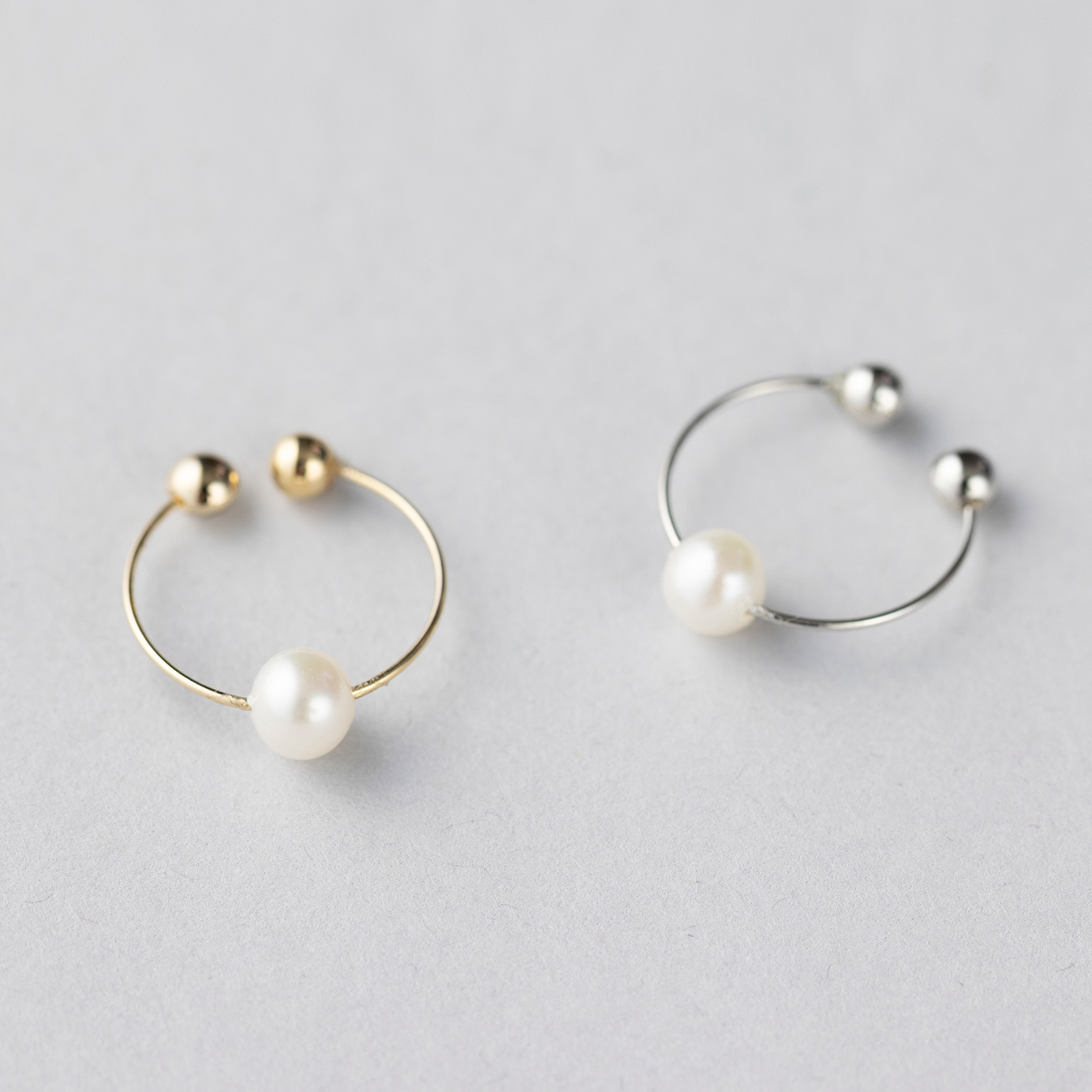 淡水パール 一粒パールイヤーカフ